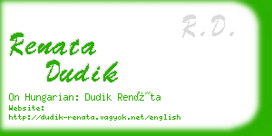 renata dudik business card